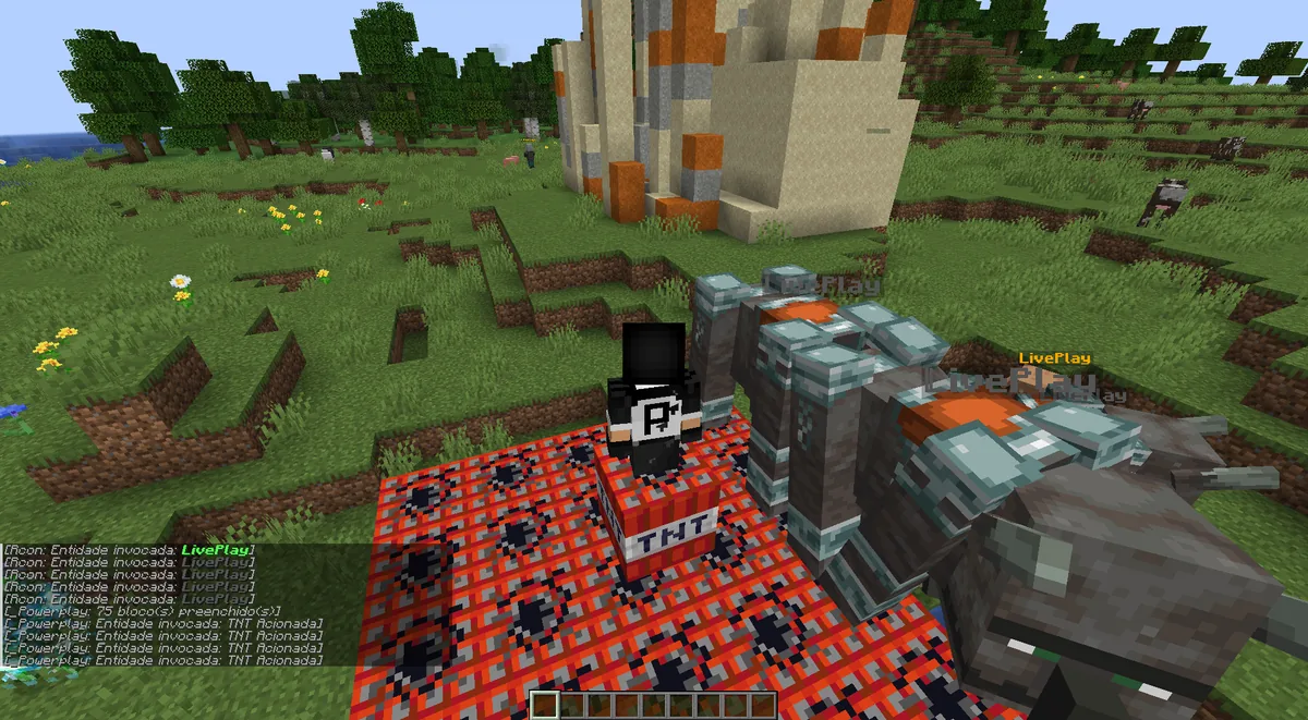 TNT e entidades no Minecraft